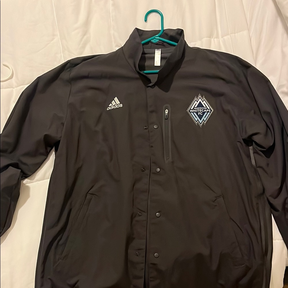 Adidas Black Men's Jacket with Whitecaps Logo